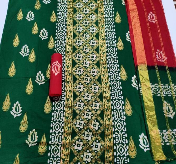 Nemi Jacquard Batik Regular Wear Printed Cotton Dress Material Collection